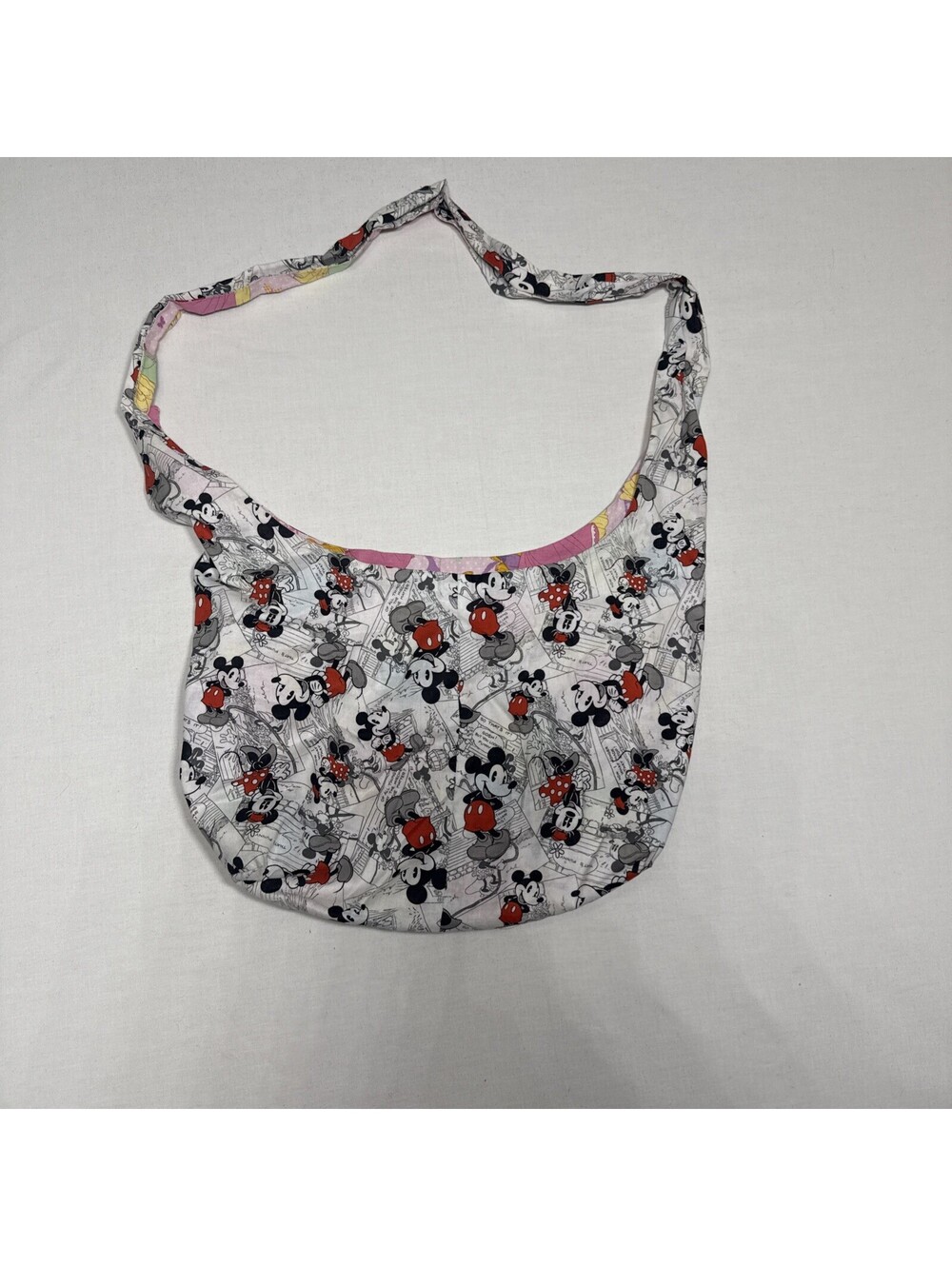 Disney Handmade Reversible Cross Body Bag With Mickey Mouse And Princesses